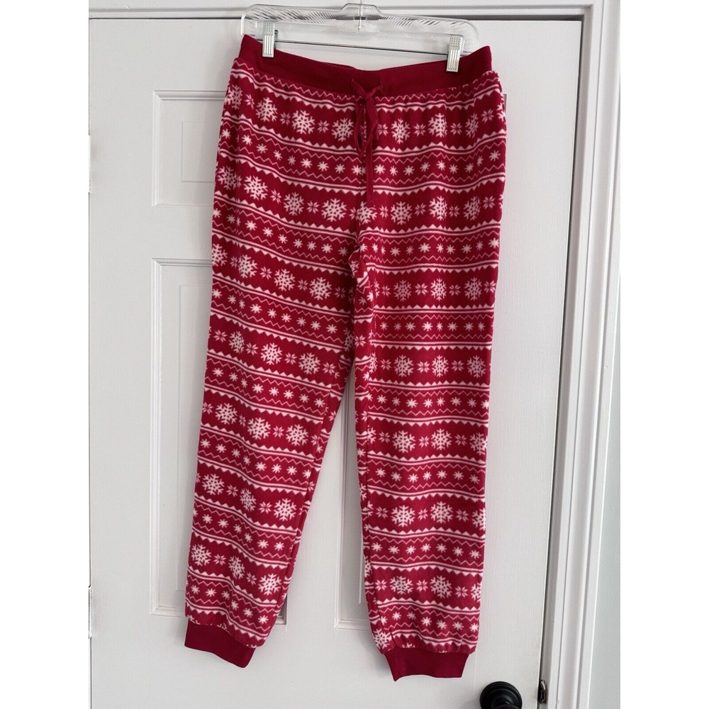 Hanes Comfort sleep Pajamas Reg. Size MEDIUM NWT HOLIDAY SNOWFLAKE PRINT - Picture 3 of 7
